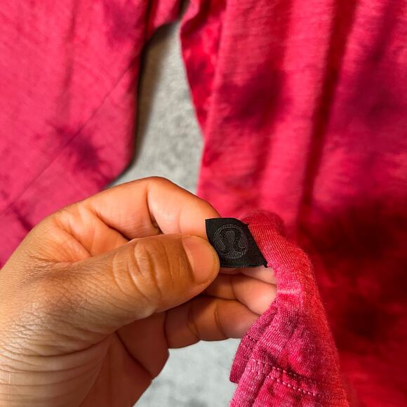 Lululemon Lab Wool Blend Tie Dye Long Sleeve Shirt Mimic Tie Dye Pink Red XL‎ - Picture 4 of 6